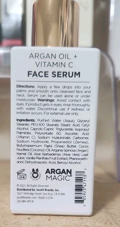 Argan Magic Brighten Face Serum, Vitamin C & Argan Oil Hydrating&Brighten (2oz). - Thumbnail 2