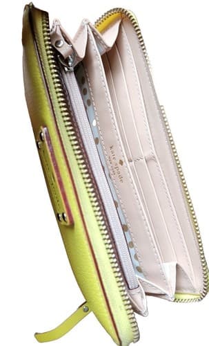 Kate Spade Wellesley Limoncello Leather Zip Continental Wallet Zipper Yellow Zip - Thumbnail 3