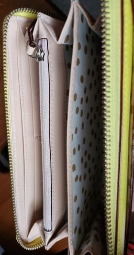 Kate Spade Wellesley Limoncello Leather Zip Continental Wallet Zipper Yellow Zip - Thumbnail 4