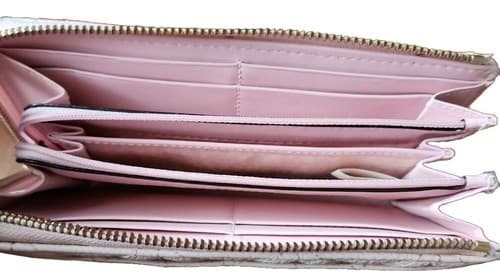 Beautiful Kate Spade, Light Pink Zip-Around Faux Leather Wristlet Wallet . Large - Thumbnail 6