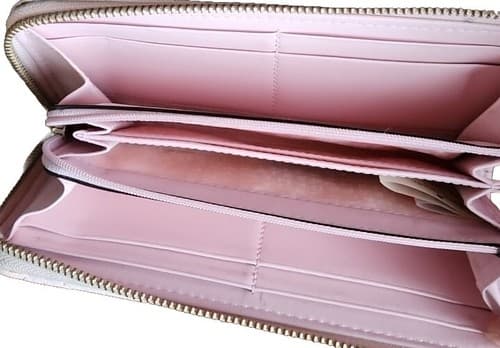 Beautiful Kate Spade, Light Pink Zip-Around Faux Leather Wristlet Wallet . Large - Thumbnail 8