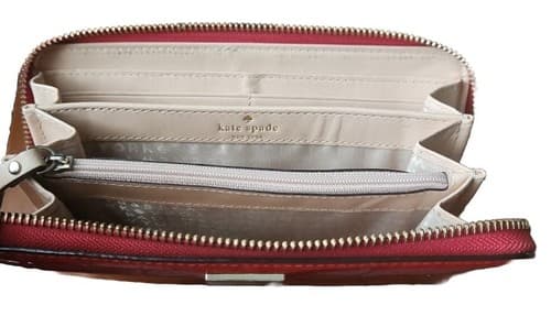 Kate Spade Crocodile Embossed Knightsbridge Wallet Red - Thumbnail 5