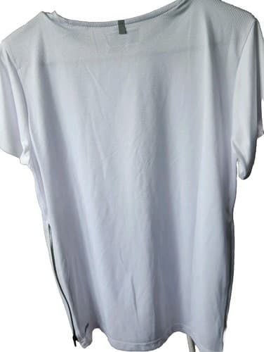 RBX ACTIVE" MEN'S White/BLK SHORT SLEEVE ACTIVEWEAR PERFORMANCE TOP L*Authentic* - Thumbnail 5