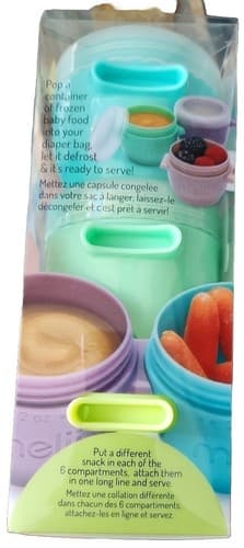 Melii Snap & Go Baby Food Freezer Storage Containers & Snack Containers-Set of 6 - Thumbnail 4