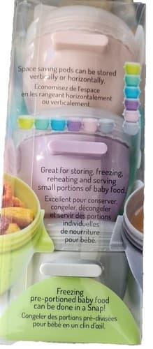 Melii Snap & Go Baby Food Freezer Storage Containers & Snack Containers-Set of 6 - Thumbnail 5