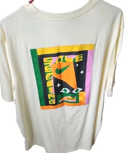 The NIKE Logo Tee Size XXL. Beige With Multi Color Graphic. New - Thumbnail 5
