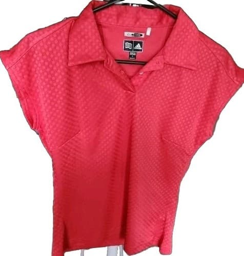Adidas Climacool Coolmax Women’s Short Sleeve Collared Shirt Size Small. - Image 1