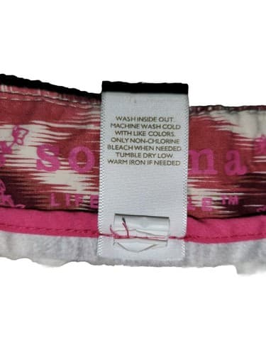 Sonoma Womens Shorts Plus Size 12 Magenta Striped Stretch Cheeky Classic Chino. - Thumbnail 4