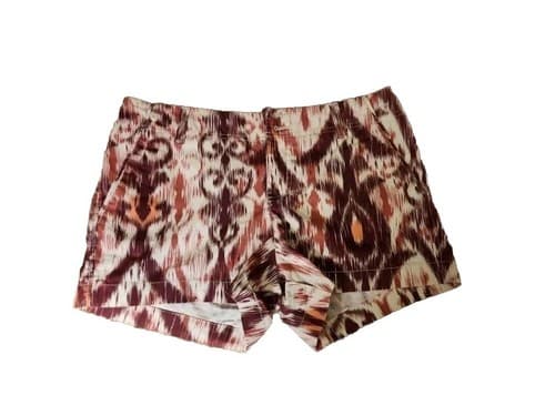 Sonoma Womens Shorts Plus Size 12 Magenta Striped Stretch Cheeky Classic Chino. - Image 1