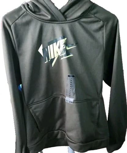 Nike Hoodie Kids Therma/Green Dri Fit Hooded Sweatshirt XLarge. NWT. - Thumbnail 4