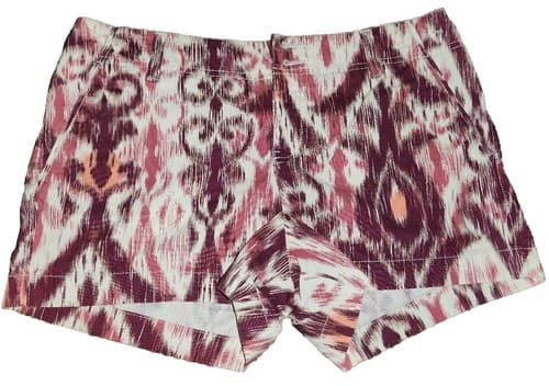 Sonoma Womens Shorts Plus Size 12 Magenta Striped Stretch Cheeky Classic Chino. - Thumbnail 2