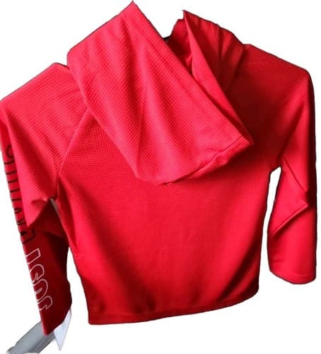 Nike Boys Dri-Fit Large New With Tags Red Therma Hoodie Sweatshirt 6-7 Years. - Thumbnail 4