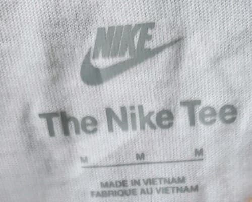 Nike Bubble Air T-Shirt Mens Medium Short Sleeve Crew Neck Graphic Swoosh White - Thumbnail 4