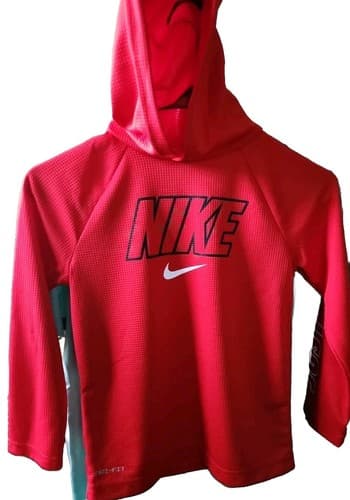 Nike Boys Dri-Fit Large New With Tags Red Therma Hoodie Sweatshirt 6-7 Years. - Image 1