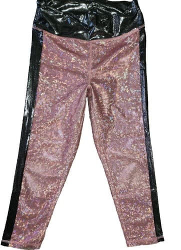 Rebel Athletics Stretch Capri Legging Pink/Black Pants Youth XS YXS - Image 1