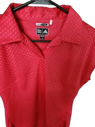 Adidas Climacool Coolmax Women’s Short Sleeve Collared Shirt Size Small. - Thumbnail 2