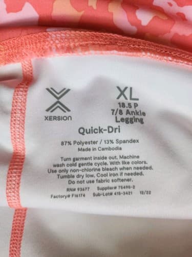 Xersion High Rise 7/8 Stretch Leggings, Women's Size XL, NEW MSRP $54 - Thumbnail 4