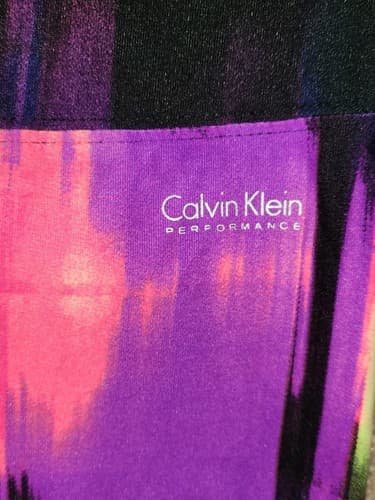 Calvin Klein Performance Women's Size XS Quick-Dry Workout Crop Colorful Pants - Thumbnail 5