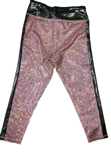 Rebel Athletics Stretch Capri Legging Pink/Black Pants Youth XS YXS - Thumbnail 2