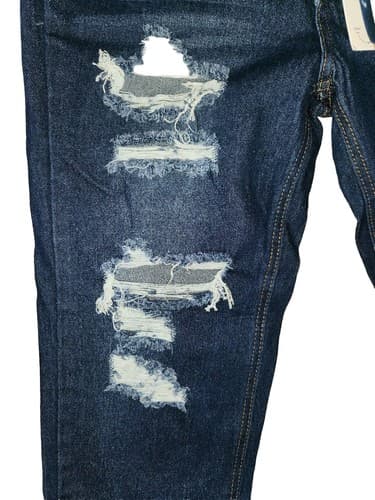 Women’s Jeans GOGÓ JEANS High-rise Destroyed Mom Relaxed Fit Blue Size 13/14 - Thumbnail 3