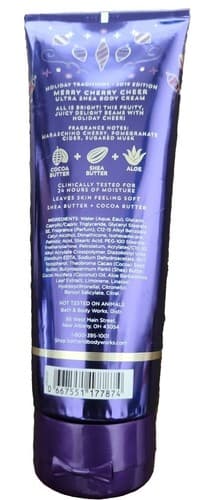 Bath And Bodyworks Merry Cherry Cheer Ultra Shea Body Cream 8 Oz - Thumbnail 2