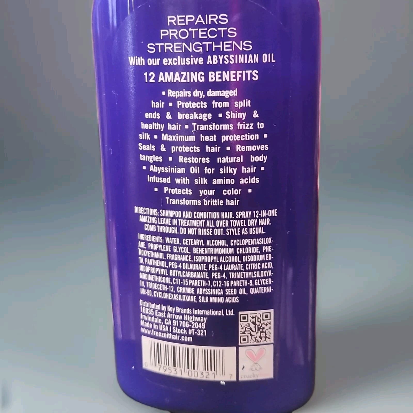 12-In-One Amazing Leave-In Treatment Repair-Protect Strengthens- 3.4 Fl Ounces - Thumbnail 3