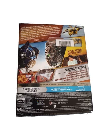 Transformers Rise of the Beasts 4K Ultra HD Blu-ray Anthony Ramos Dominique - Thumbnail 2