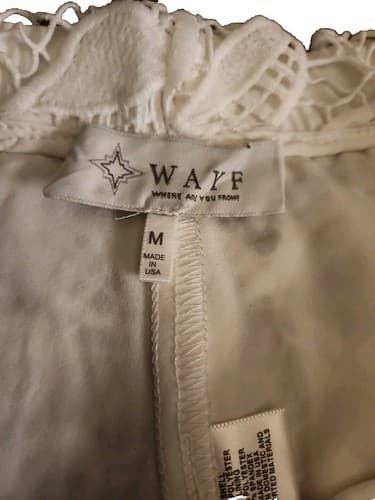 WAYF Womens Knitted Crochet Design Medium Off White Shorts.#134-851. - Thumbnail 4