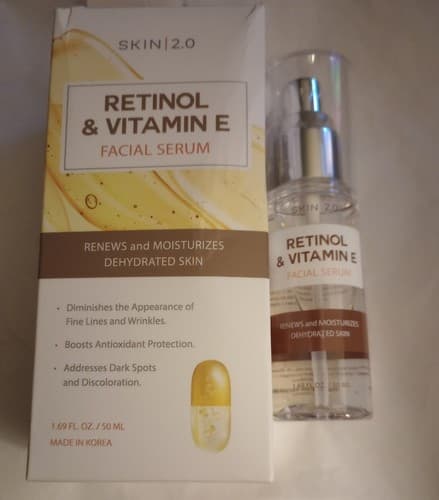 Skin 2.0 Retinol & Vitamin E Facial Serum Anti Aging 1.69oz ,New In Box - Image 1