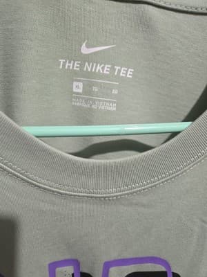 NWT Nike Men’s The Nike Tee Mint Green Purple Logo Size XL - Thumbnail 5