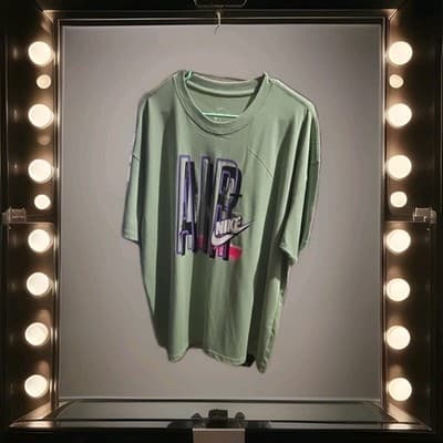 NWT Nike Men’s The Nike Tee Mint Green Purple Logo Size XL