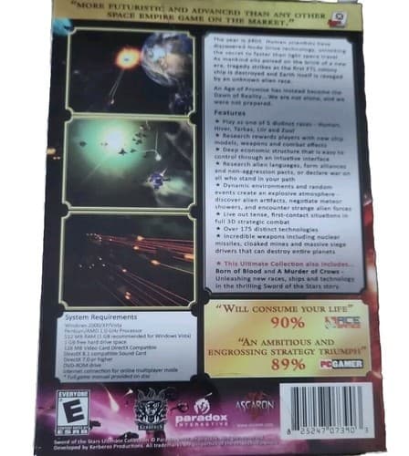 Sword Of The Stars Ultimate Collection (Windows PC DVD, 2009) Brand New Sealed - Thumbnail 2