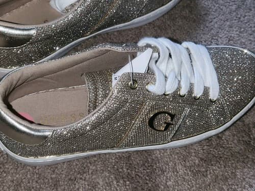 Guess ANYWAY Womens GOLD Rhinestone Sneakers LADIES US 10× M #30528. - Thumbnail 4