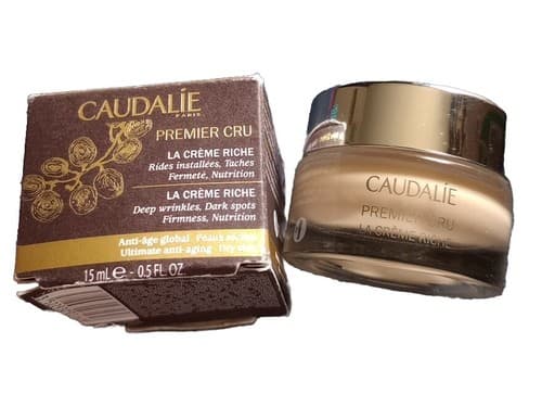 CAUDALIE Premier Cru La Creme Rich 15ml/0.5 For Dark Spots+Deep Wrinkles.