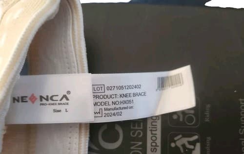 NEENCA - NEW - LG - GOLD - PROFESSIONAL COMPRESSION KNEE BRACE - FOR SPORTS - Thumbnail 3