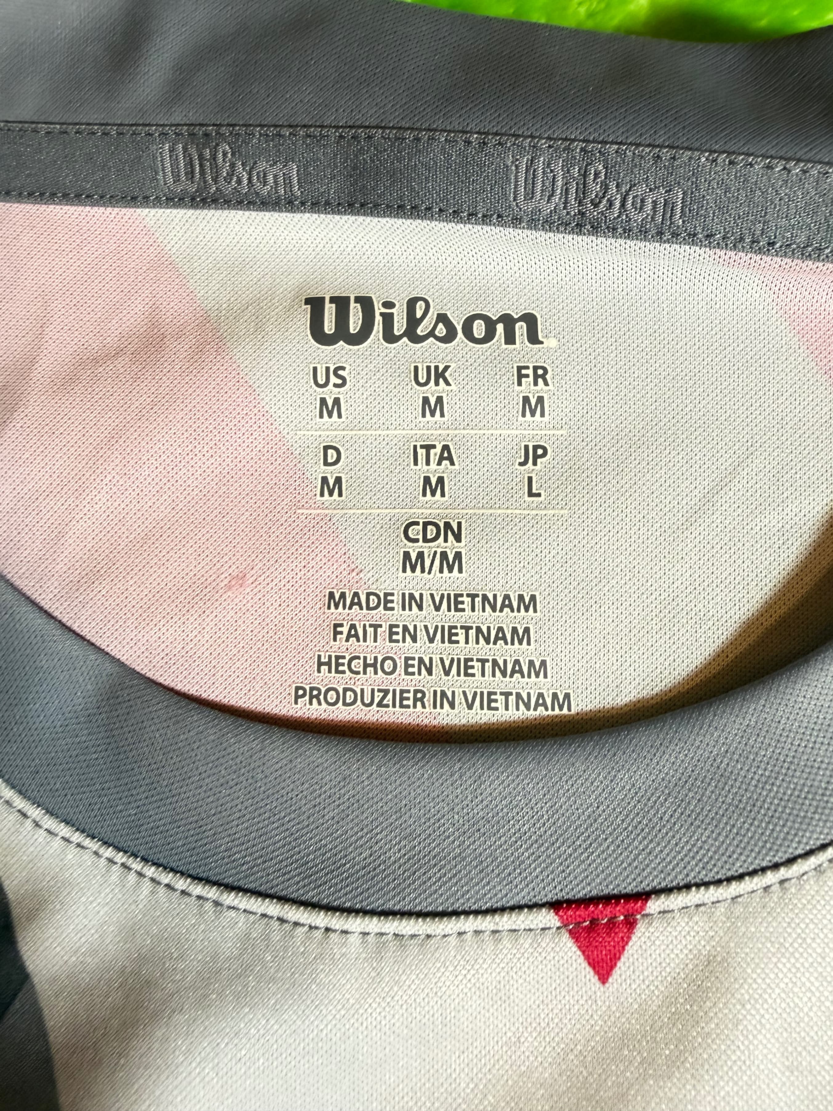 Wilson Men's Athletic Shirt, Size Large, Red/Gray Geometric Pattern - Thumbnail 3