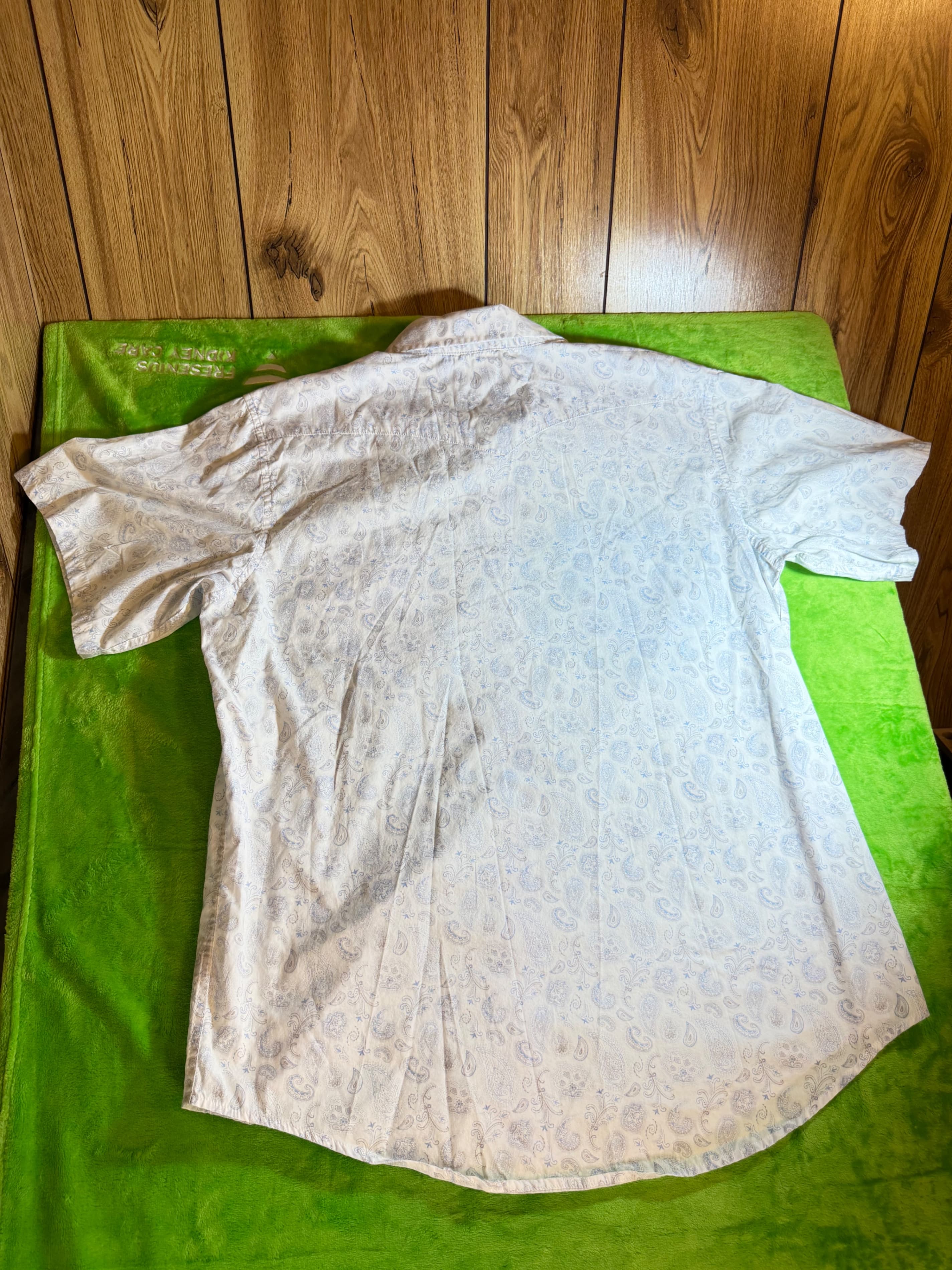 Panhandl Western Pearl Snap Shirt Mens XL Blue Paisley Cowboy Rodeo Short Sleeve - Thumbnail 2