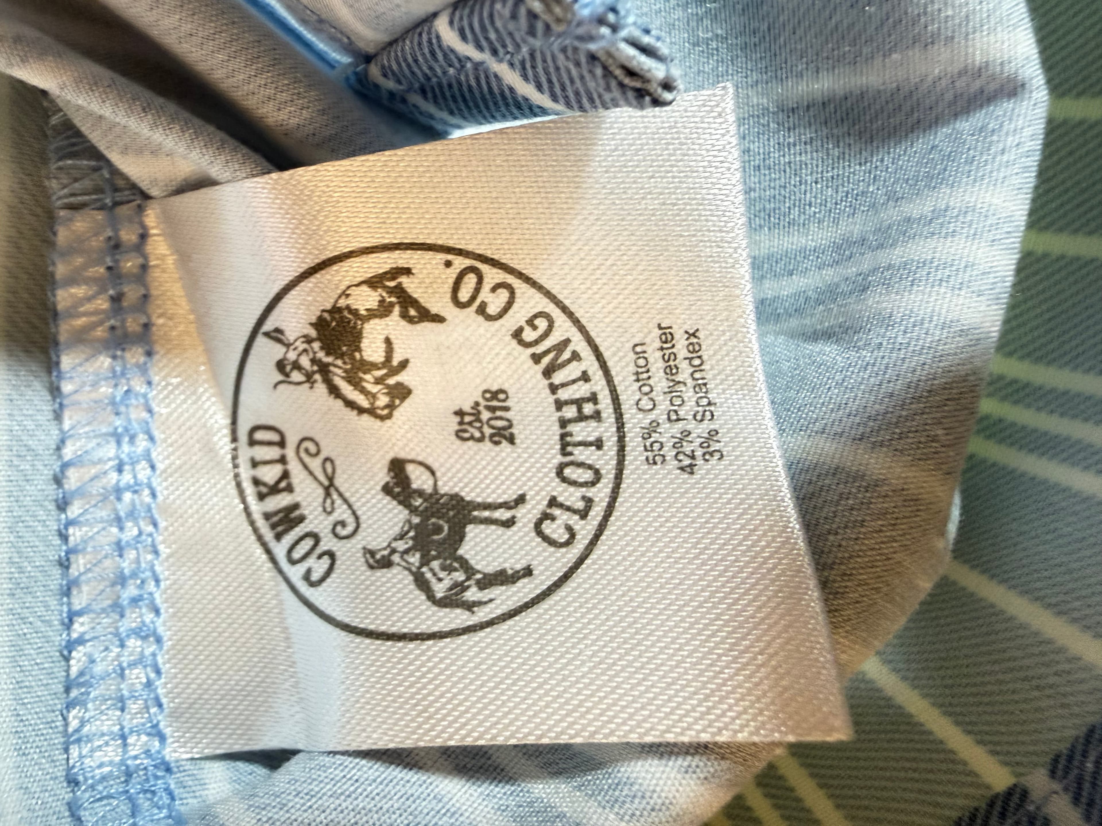 Cowkid Clothing Co Mens L Western Pearl Snap Shirt Blue Stripe Cowboy Rodeo - Thumbnail 4