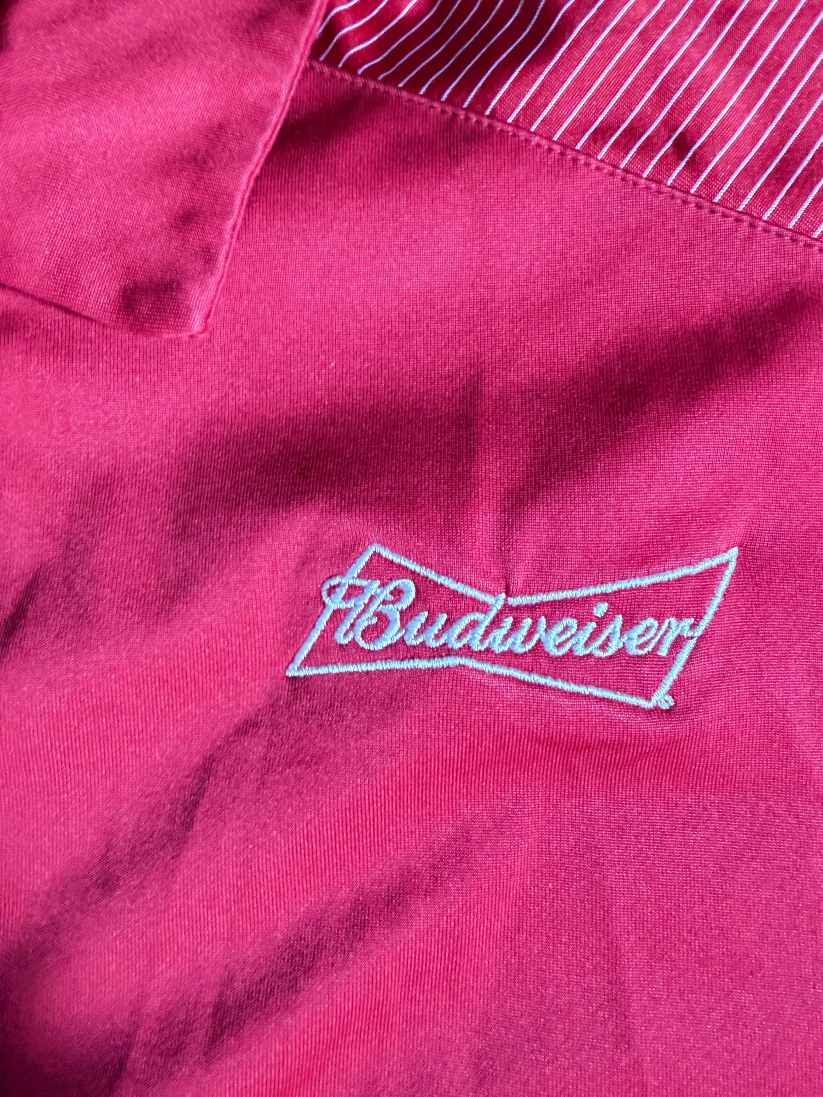 Antigua Budweiser Polo Shirt Mens XL Red Performance Golf Embroidered Beer Logo - Thumbnail 5
