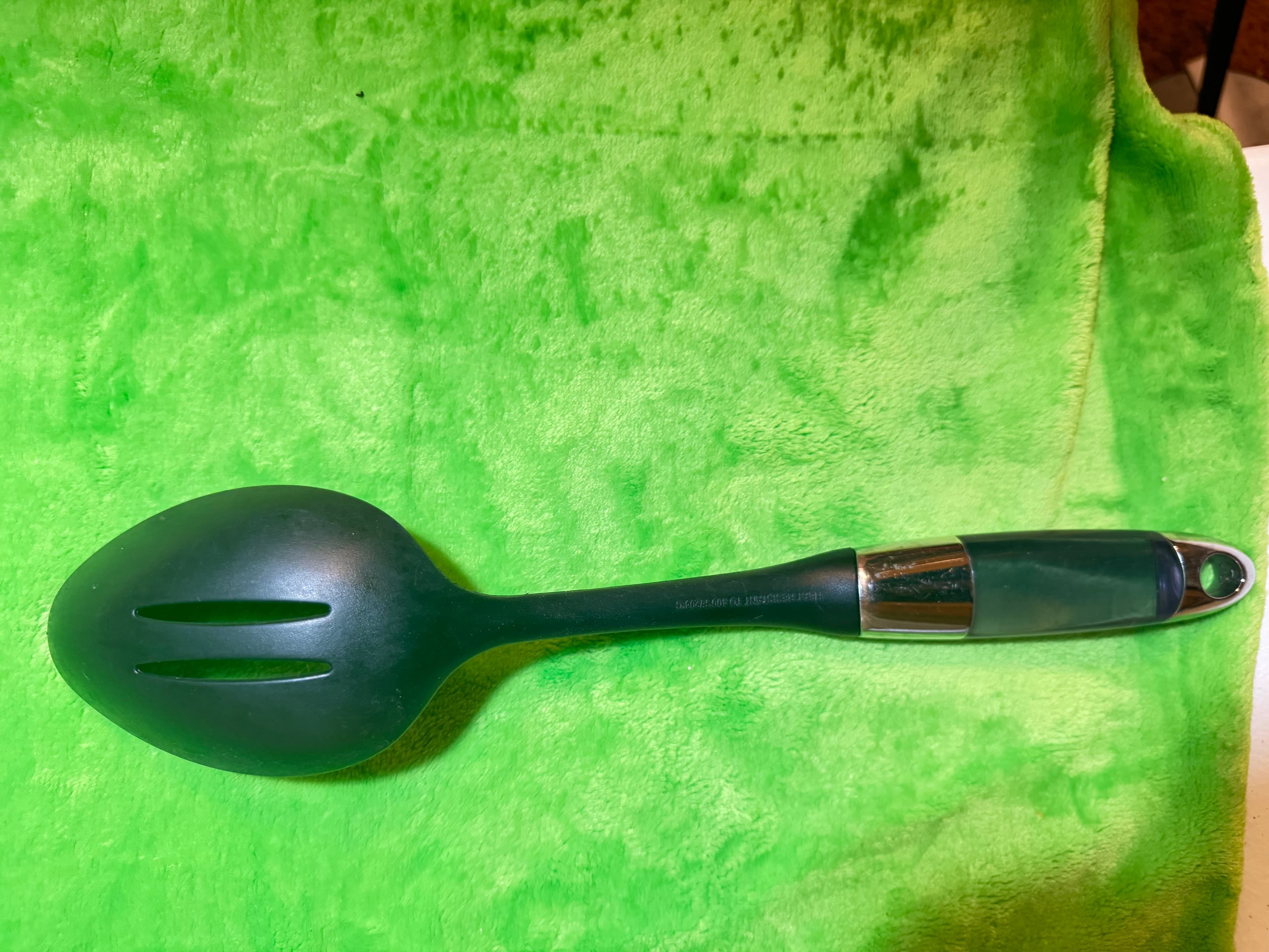 Black Serving Spoon with Silver Accents - Thumbnail 3