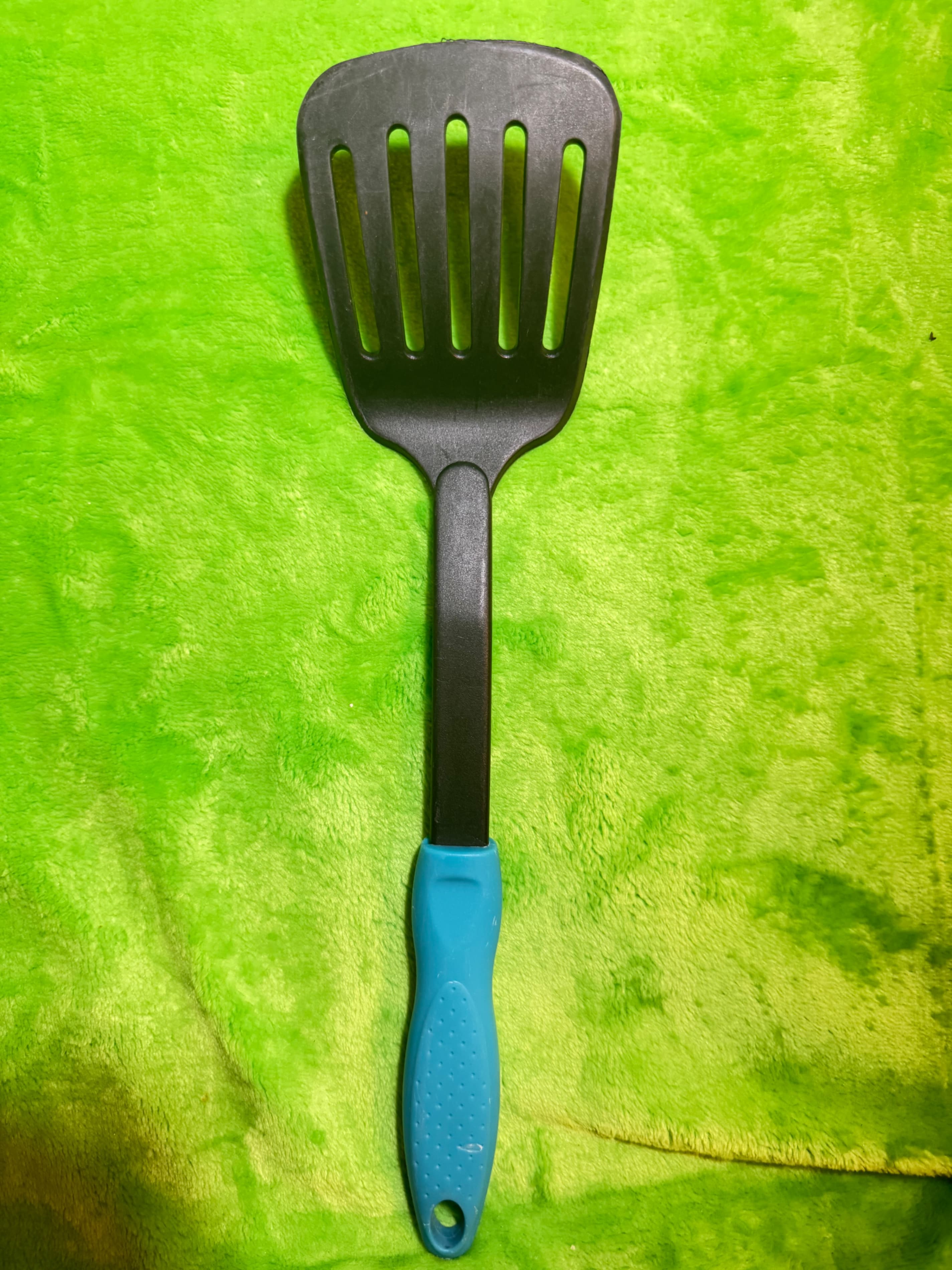 Spatula Turner with Blue Handle - Non-Stick Kitchen Tool - Image 1