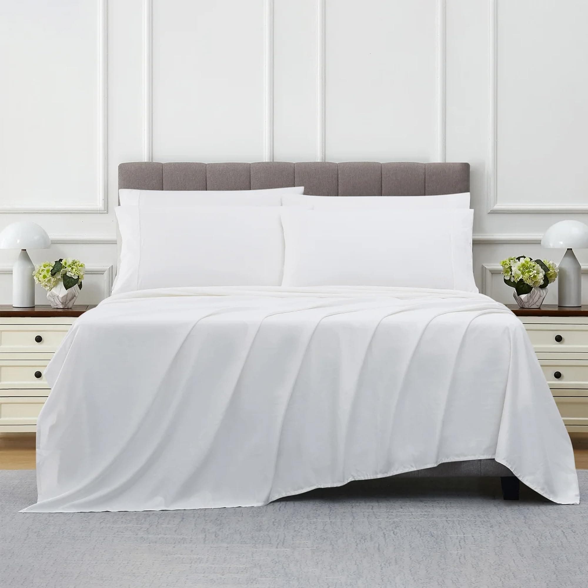 Kirkland Signature 680 Thread Count 6-piece Sheet Set, Full, White OPEN PACKAGE - Thumbnail 2