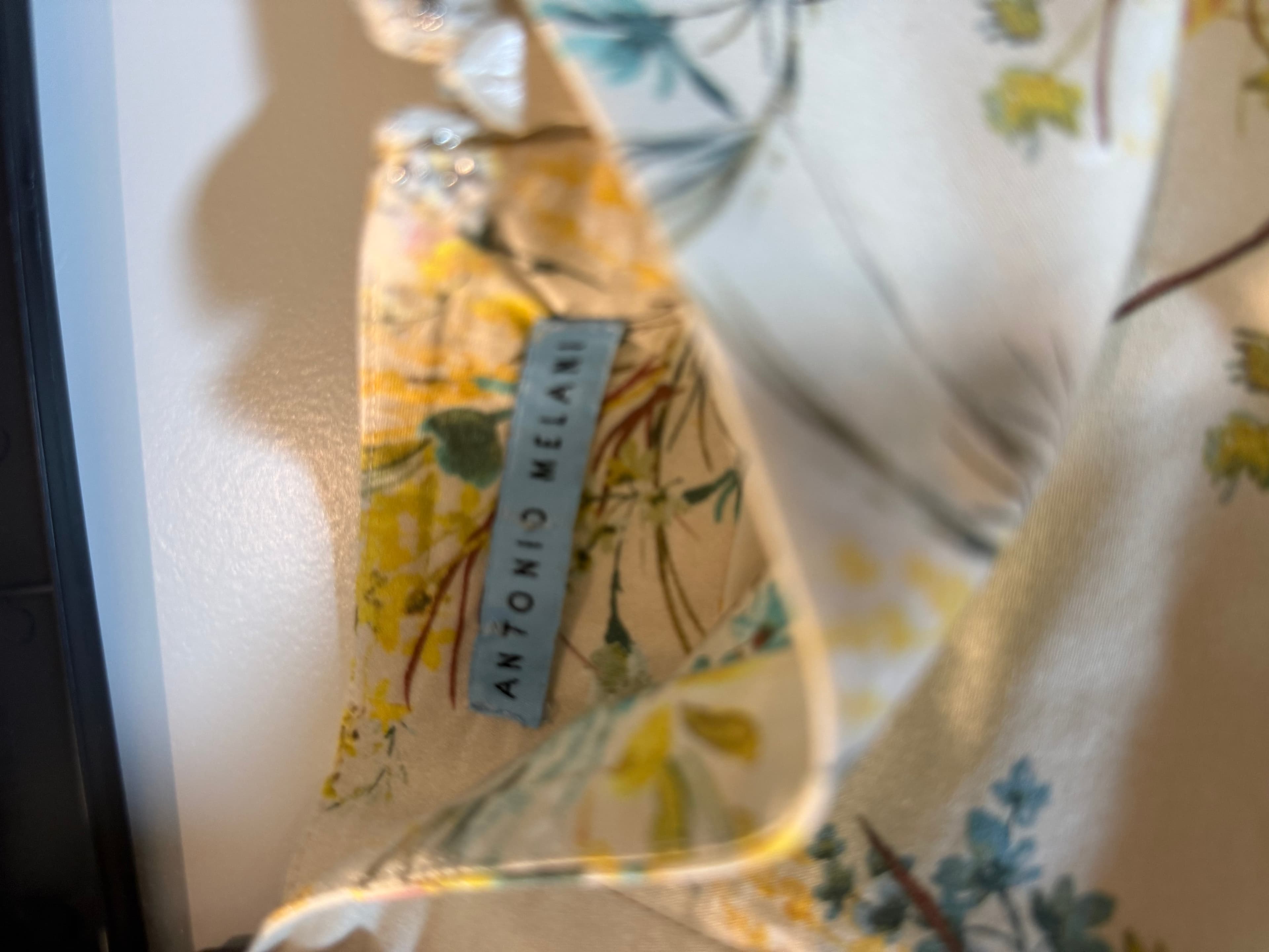 Floral Print Skirt with Yellow and Blue Accents - Thumbnail 3