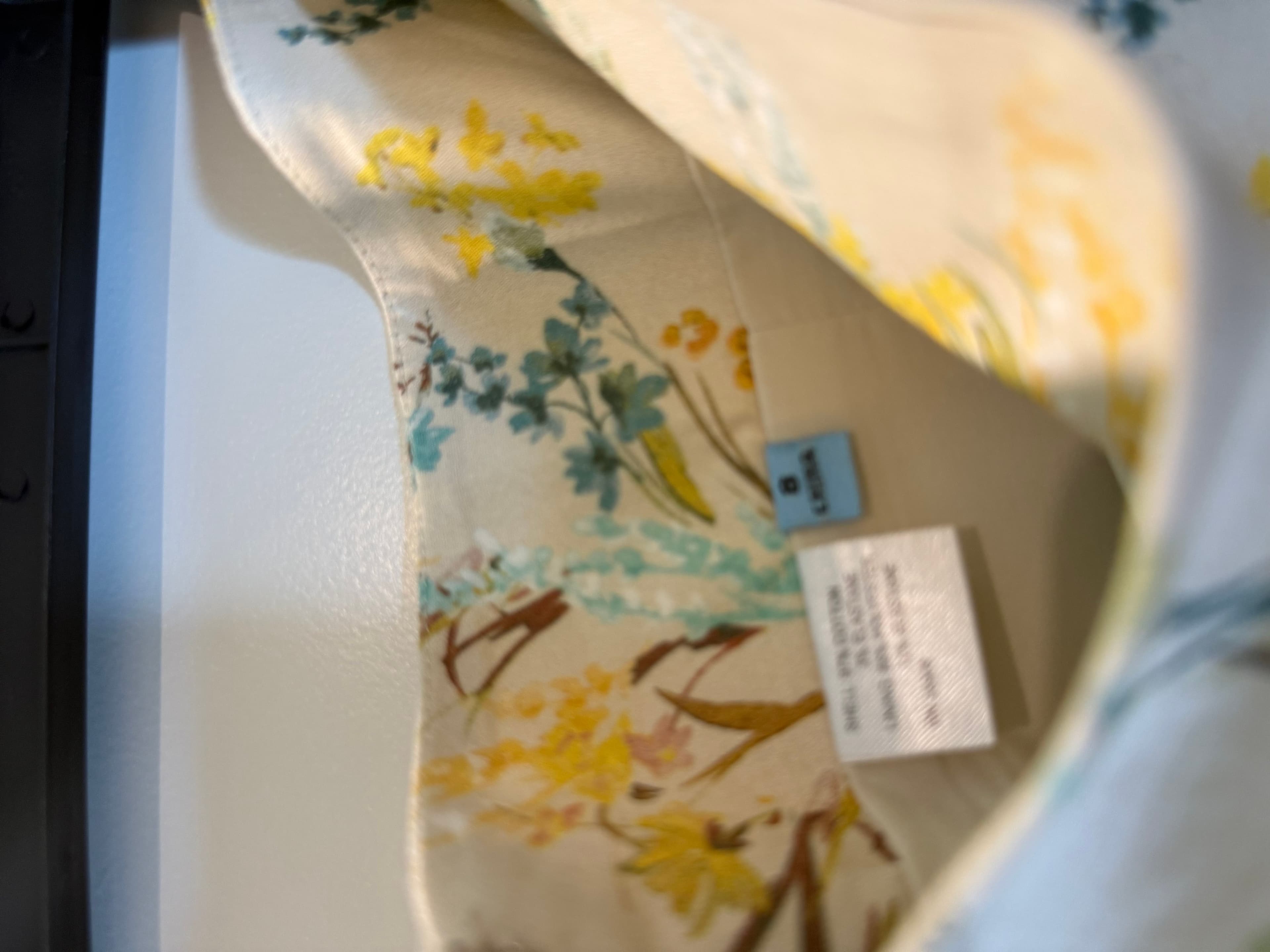 Floral Print Skirt with Yellow and Blue Accents - Thumbnail 2