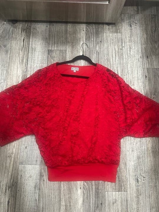 JM Collection Full Lace Top Blouse - Image 1