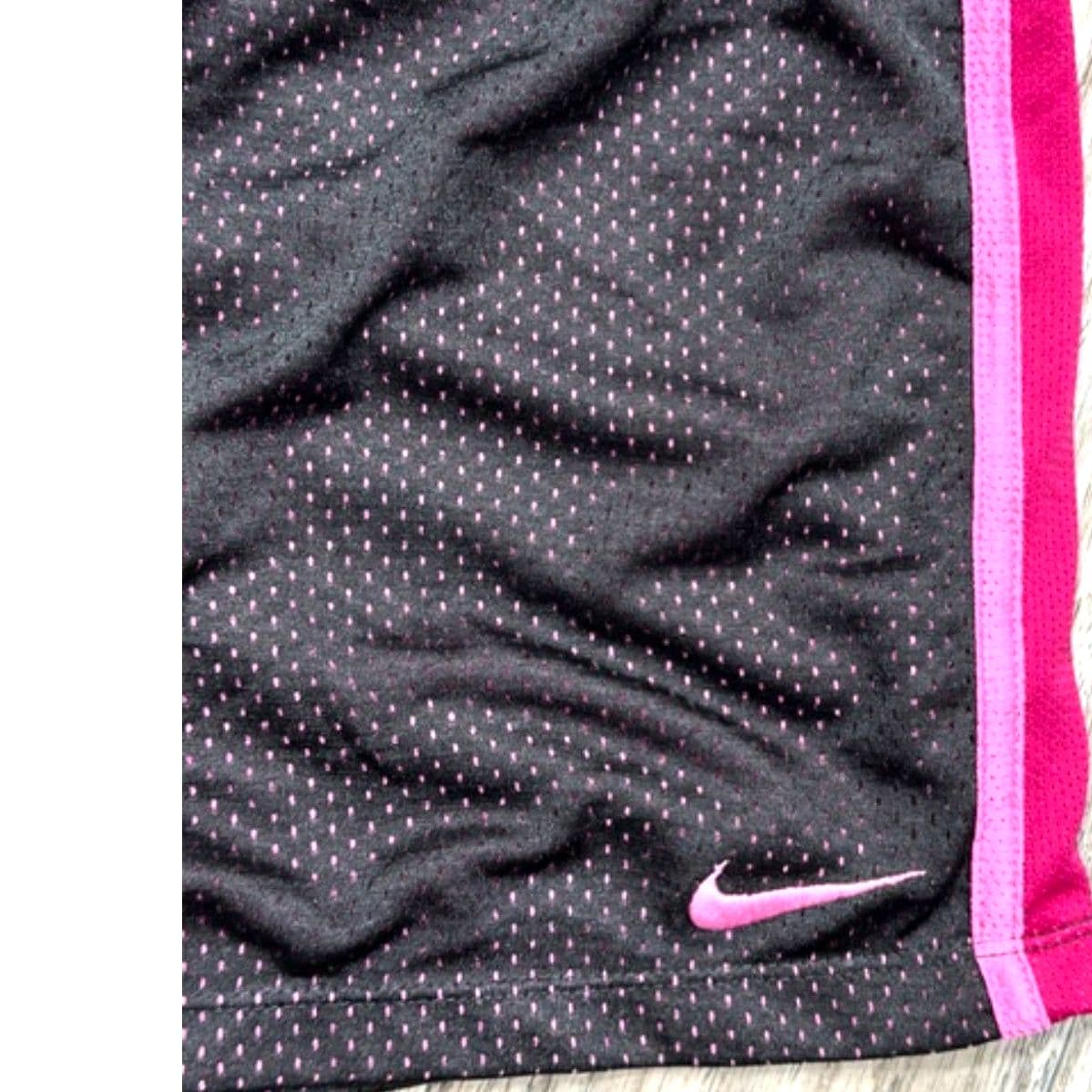 Nike Dri Fit Athletic Shorts Size M Black Pink Running Gym Workout Shorts - Thumbnail 3