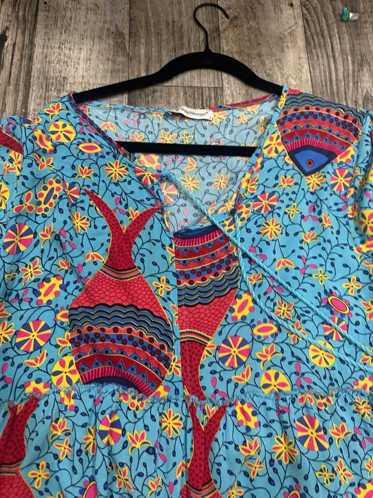 Beautiful Boho style mandala dress with tassels - Thumbnail 2