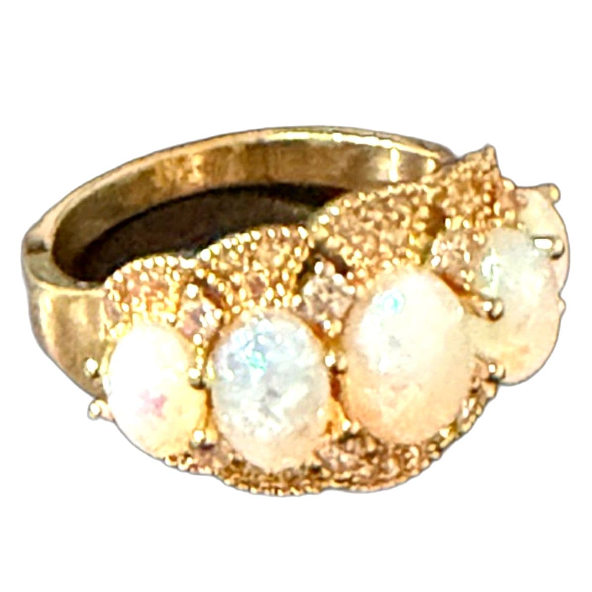 Beautiful Synthetic Opal Ring Hypoallergic - Image 1