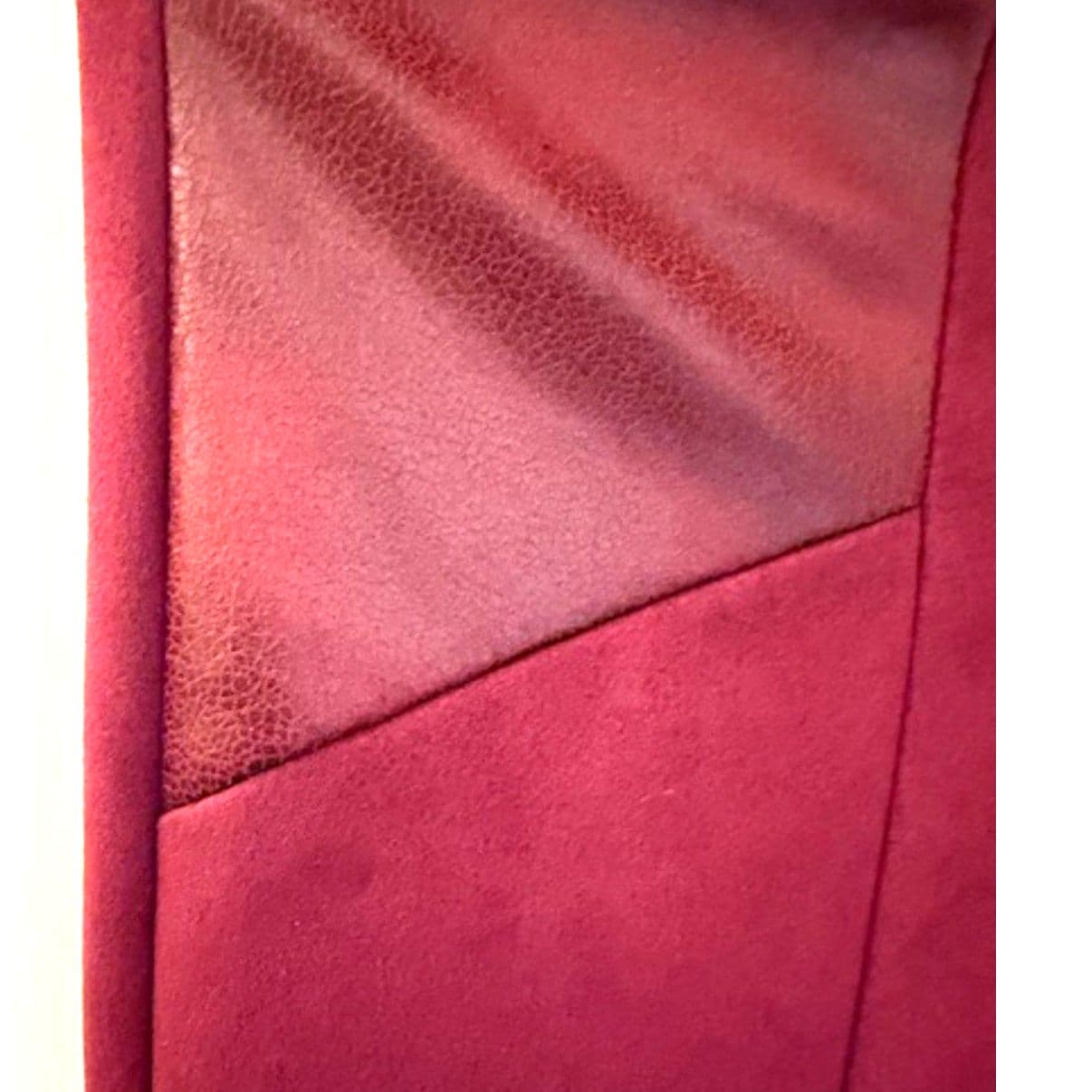 Trinity Faux Suede Pants Size M Burgundy Slim Fit Stretch Pull On - Thumbnail 7