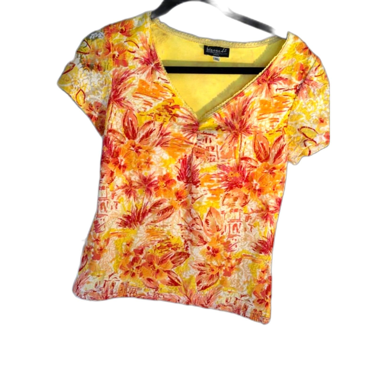 Floral Blouse – Lightweight, Feminine, Casual Chic Top, Mesh - Image 1